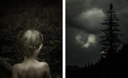 E in camp / Cloud and tree - Rainier, None